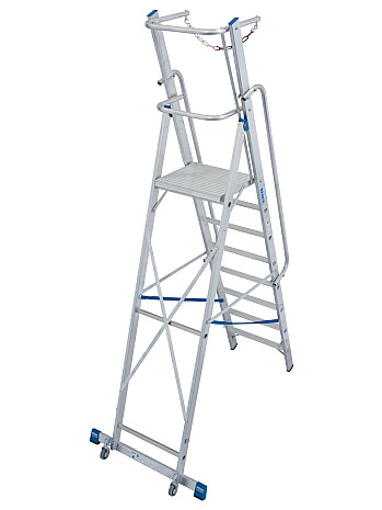 KRAUSE Stabilo drabina z platformą i barierkami 8 stopni + rolki